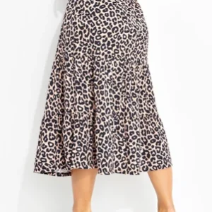 Saia em Camadas Onça Preta Moda Evangélica