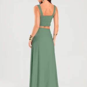 Saia Longa Lisa Feminina Verde